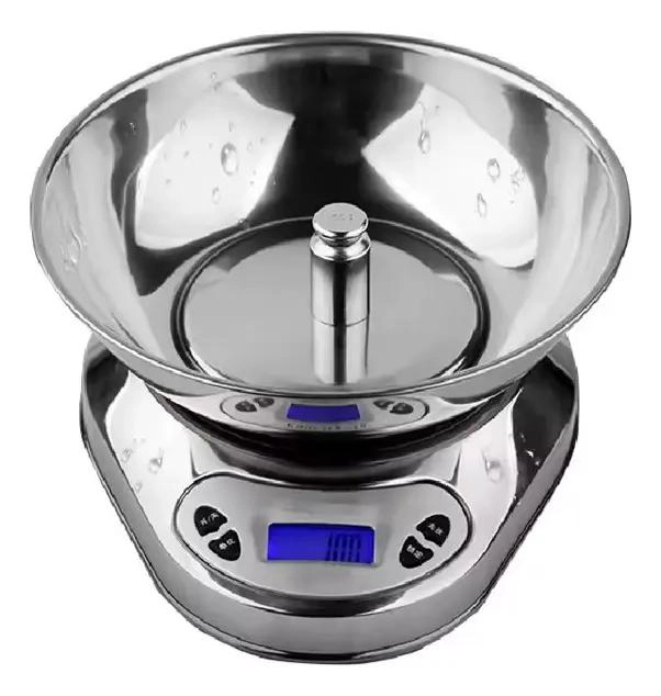 BASCULA DE COCINA DIGITAL CON BOWL DE ACERO INOXIDABLE Y CAPACIDAD DE 5 KG - 4