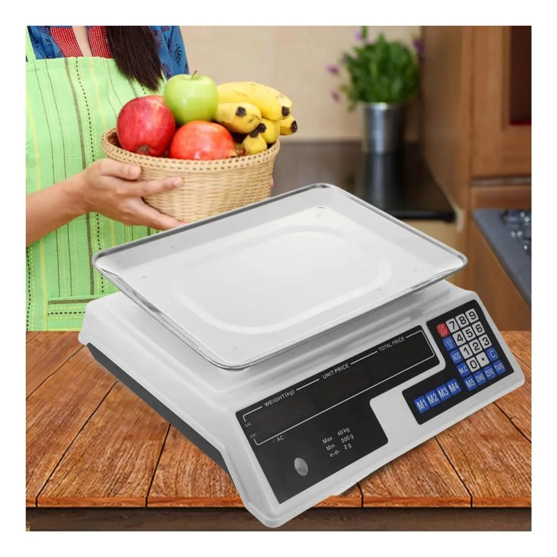 BALANZA DIGITAL RECARGABLE PARA USO COMERCIAL CON CAPACIDAD DE 40 KILOS - 4