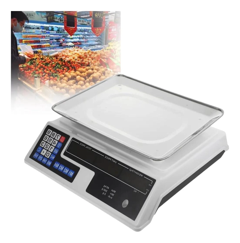 BALANZA DIGITAL RECARGABLE PARA USO COMERCIAL CON CAPACIDAD DE 40 KILOS - 5