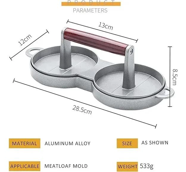MOLDE PARA HAMBURGUESAS DOBLE CON DISEÑO PRACTICO Y RESISTENTE - 3