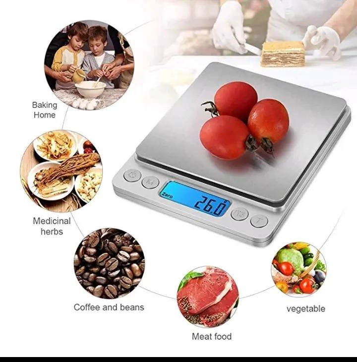 BALANZA DIGITAL PARA PESAR HASTA 1000 GRAMOS CON PRECISION Y BATERIA INCLUIDA - 2