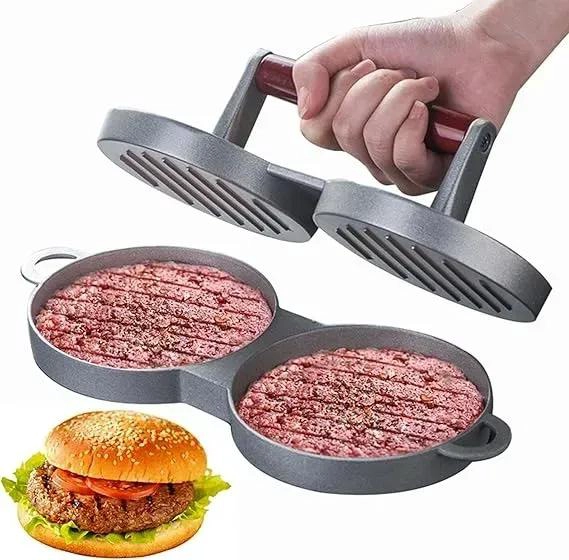 MOLDE PARA HAMBURGUESAS DOBLE CON PRENSA INTEGRADA PARA COCINA - 3