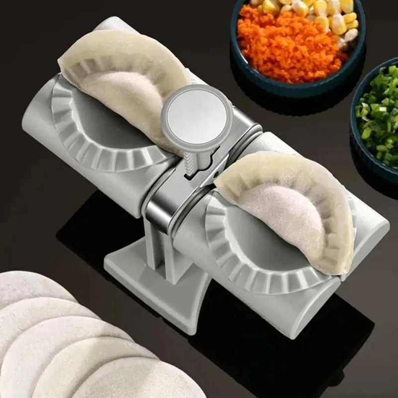 PRENSA MANUAL PARA EMPANADAS COLOR GRIS CON DISEÑO ERGONOMICO - 3