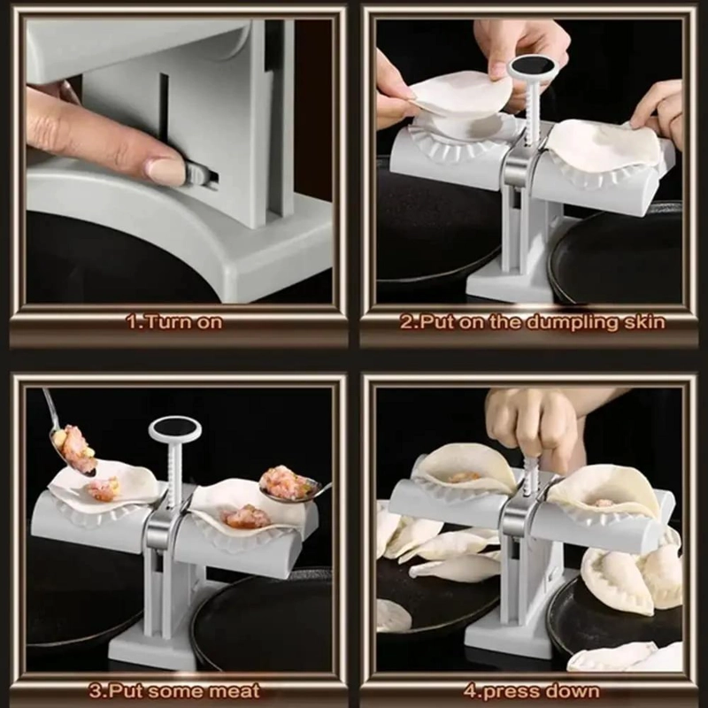 PRENSA MANUAL PARA EMPANADAS COLOR GRIS CON DISEÑO ERGONOMICO - 5