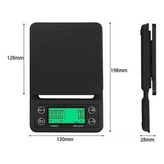 BALANZA ELECTRONICA PARA COCINA CON CAPACIDAD DE 3 KG Y TEMPORIZADOR INTEGRADO - 2