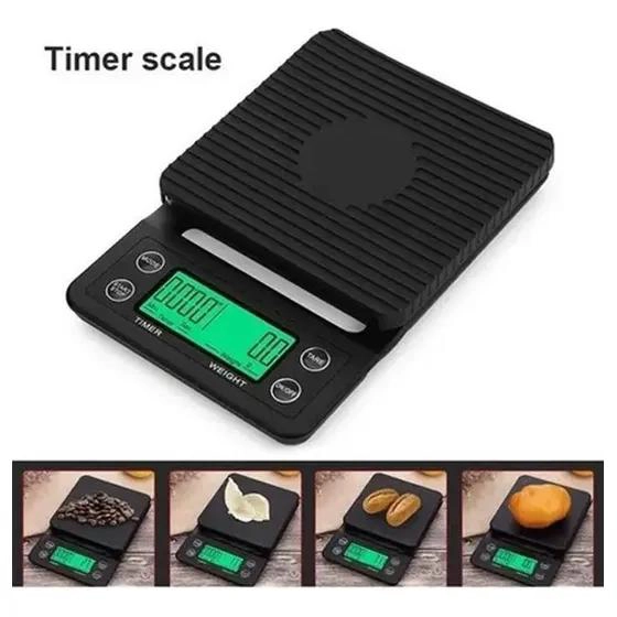 BALANZA ELECTRONICA PARA COCINA CON CAPACIDAD DE 3 KG Y TEMPORIZADOR INTEGRADO - 3