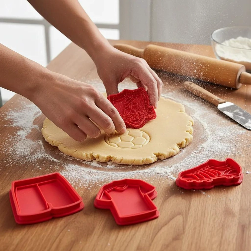 SET DE CORTADORES PARA GALLETAS CON SELLO DE 6 CM - 3