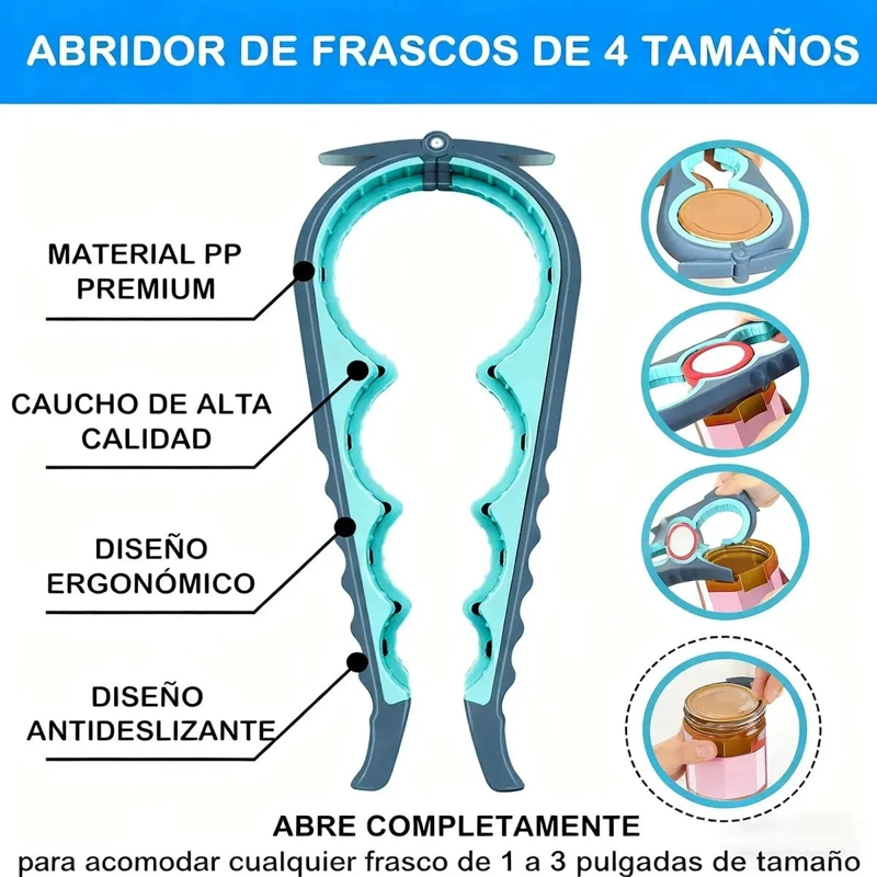 SET DE 4 HERRAMIENTAS MULTIFUNCIONALES PARA ABRIR FRASCOS, LATAS Y BOTELLAS - 3