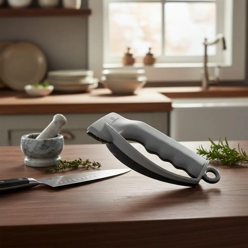 AFILADOR DE CUCHILLOS PEQUEÑOS Y CON SIERRA PARA COCINA - 1