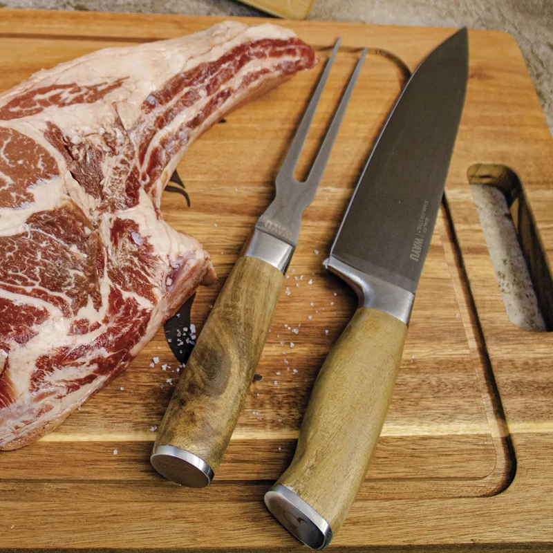 SET COMPLETO DE UTENSILIOS PARA ASADO CON CUCHILLO Y TENEDOR RESISTENTES - 1