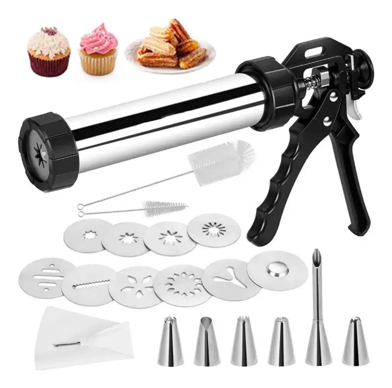 MAQUINA MANUAL PARA PREPARAR CHURROS CON KIT DE PASTELERIA COMPLETO - 2