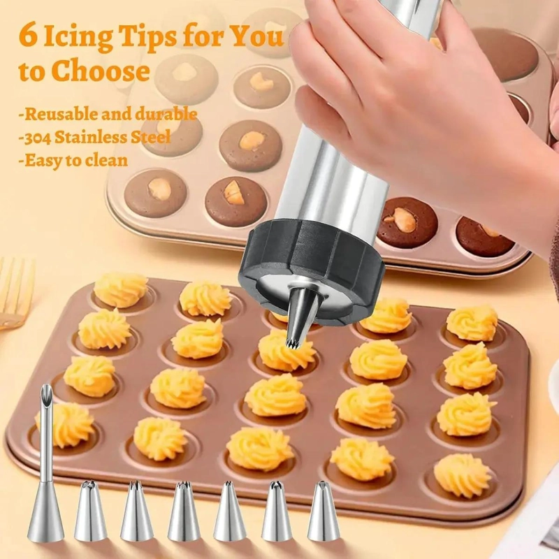 MAQUINA MANUAL PARA PREPARAR CHURROS CON KIT DE PASTELERIA COMPLETO - 5