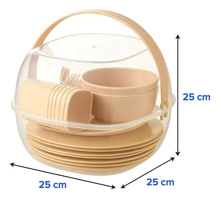 SET DE PICNIC CON 48 PIEZAS PARA CAMPING Y UTENSILIOS DE VAJILLA - 3