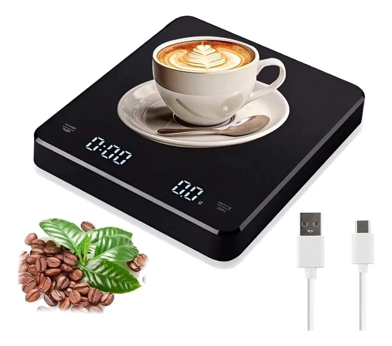 BASCULA DIGITAL PARA CAFE  CON TEMPORIZADOR Y CAPACIDAD DE 3 KG - 1