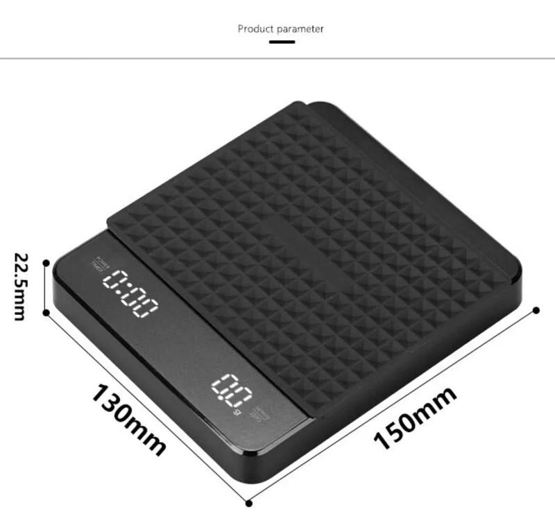 BALANZA DIGITAL CON BASE ANTIDESLIZANTE PARA CAFE  CAPACIDAD 3 KG PRECISION 0.1 G - 2