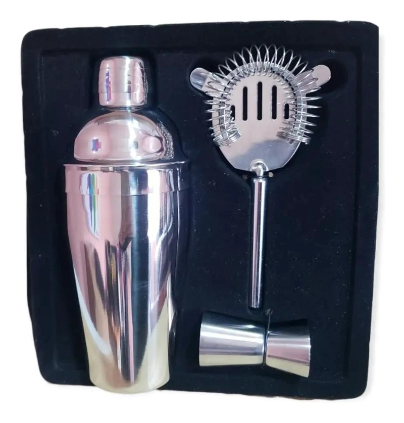 SET DE COCTELERA DE ACERO INOXIDABLE CON 3 PIEZAS PARA BAR - 2