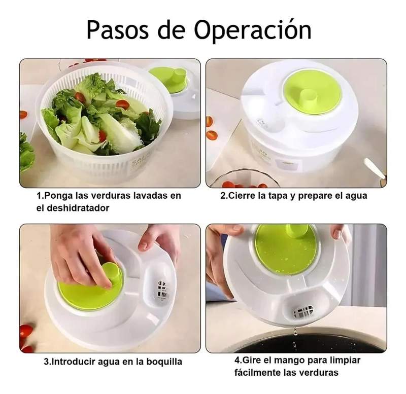 CENTRIFUGA PARA SECAR VERDURAS Y ENSALADAS DE ALTA CAPACIDAD - 3