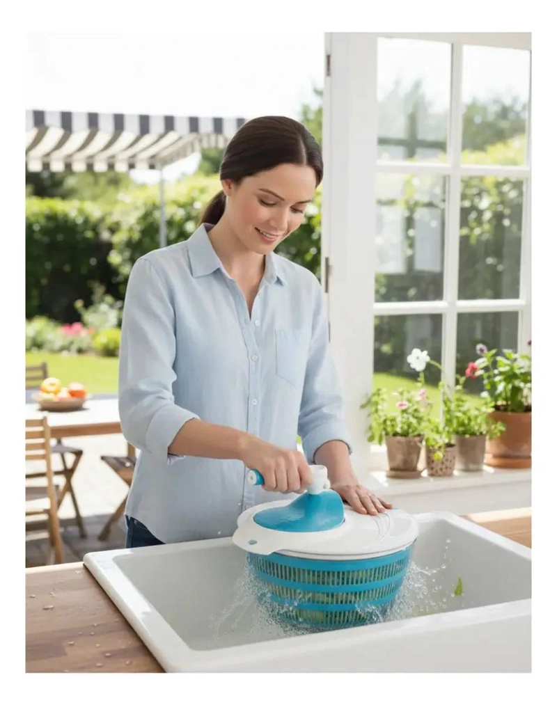 CENTRIFUGADOR PARA SECAR LECHUGA Y ESCURRIDOR DE VERDURAS - 2