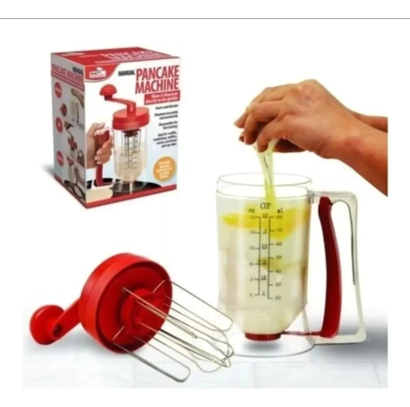 MAQUINA MANUAL PARA PREPARAR MEZCLA DE PANQUEQUES DE FORMA SENCILLA - 3