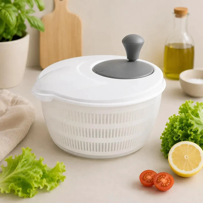 SECADOR MANUAL DE VERDURAS CON CENTRIFUGADO Y COLADOR INTEGRADO - 1