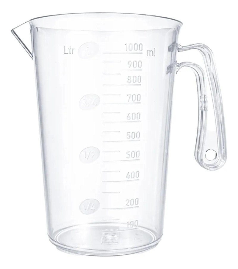 JARRO GRADUADO DE POLICARBONATO TRANSPARENTE CON TAPA DE 2 LITROS - 2