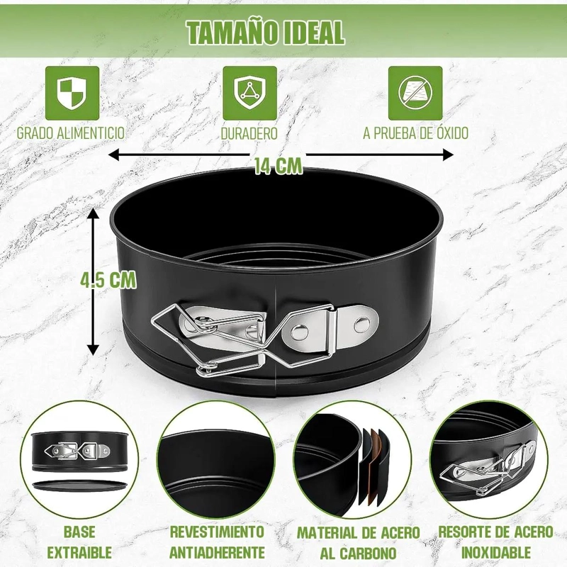 SET DE 8 MOLDES PARA REPOSTERIA Y QUEQUES DE DIFERENTES TAMAÑOS - 3