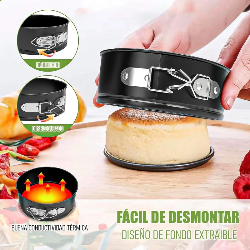 SET DE 8 MOLDES PARA REPOSTERIA Y QUEQUES DE DIFERENTES TAMAÑOS - 4