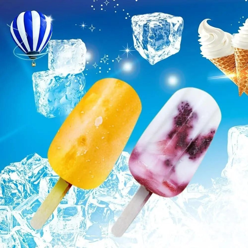 SET DE 2 MOLDES REUTILIZABLES DE SILICONA PARA HELADOS CON PALETAS - 5