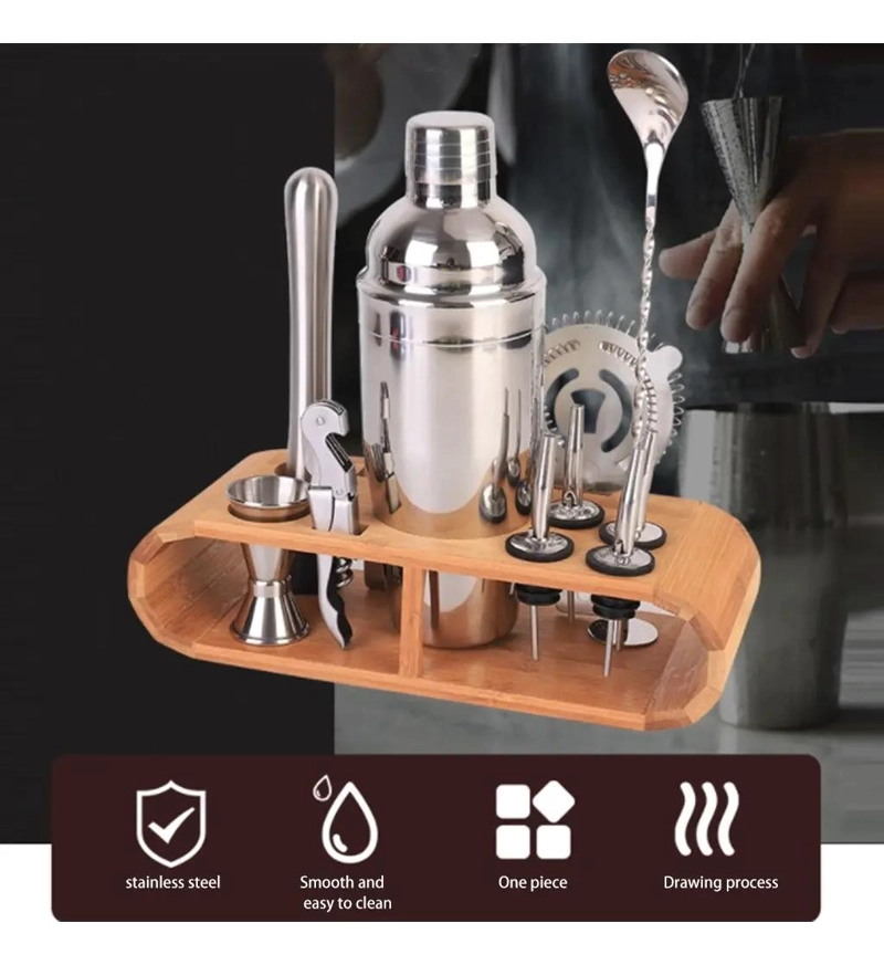 SET PROFESIONAL DE UTENSILIOS PARA COCTELERIA CON 12 PIEZAS ESENCIALES - 3