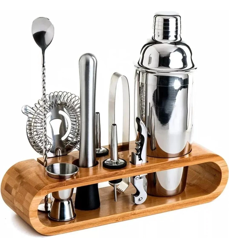 SET PROFESIONAL DE UTENSILIOS PARA COCTELERIA CON 12 PIEZAS ESENCIALES - 4