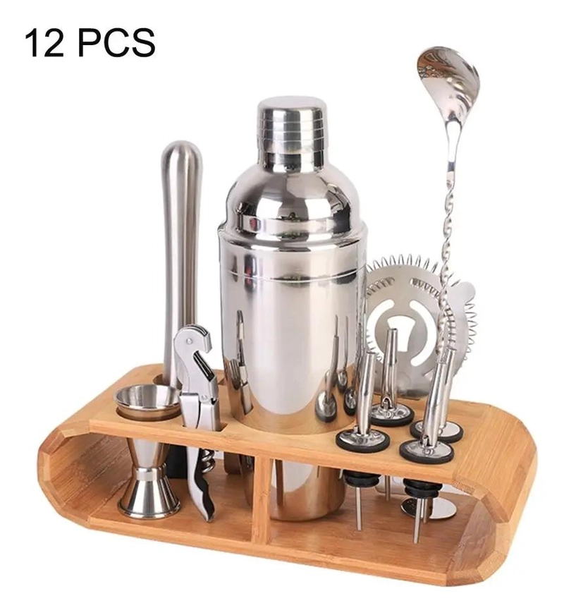 SET PROFESIONAL DE UTENSILIOS PARA COCTELERIA CON 12 PIEZAS ESENCIALES - 5