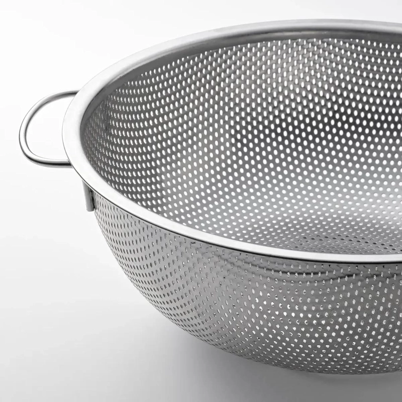 COLADOR DE ACERO INOXIDABLE DE 25 CM CON ASA PARA COCINA - 2