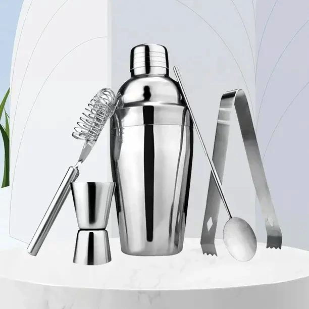 KIT COMPLETO DE COCTELERIA PROFESIONAL CON 5 PIEZAS PARA BAR - 2