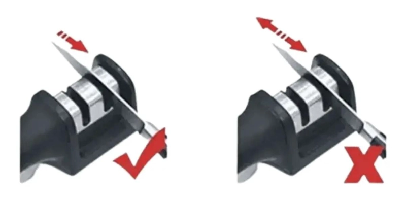 AFILADOR MANUAL PARA CUCHILLOS CON SISTEMA 2 EN 1 PARA AFILADO Y PULIDO - 2