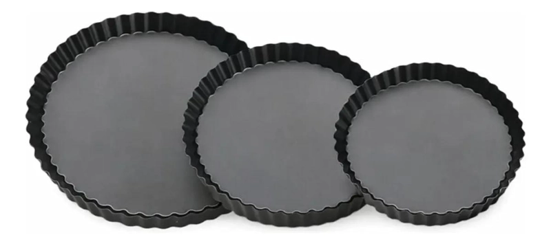 SET DE 3 MOLDES DESMONTABLES PARA PIE, TARTALETAS Y BIZCOCHOS - 1
