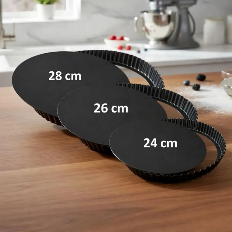 SET DE 3 MOLDES DESMONTABLES PARA PIE, TARTALETAS Y BIZCOCHOS - 2