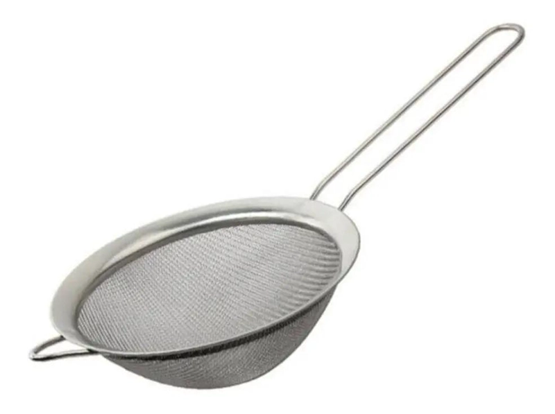 COLADOR DE ACERO INOXIDABLE CON MALLA FINA DE 18 CM PARA COCINA - 1