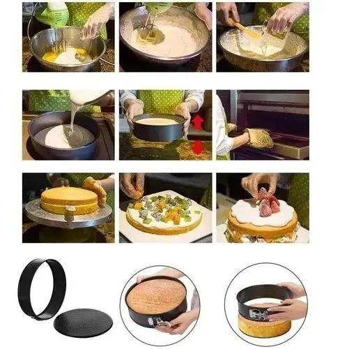 SET DE 6 MOLDES REDONDOS ANTIADHERENTES PARA REPOSTERIA Y TORTAS - 5