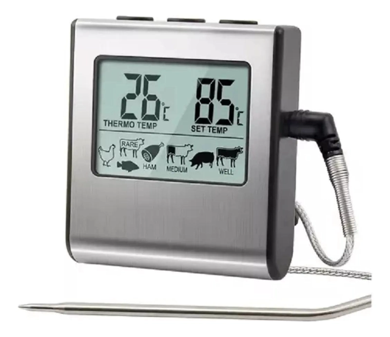 TERMOMETRO DIGITAL PARA CARNES IDEAL PARA ASADOS Y PARRILLAS - 1