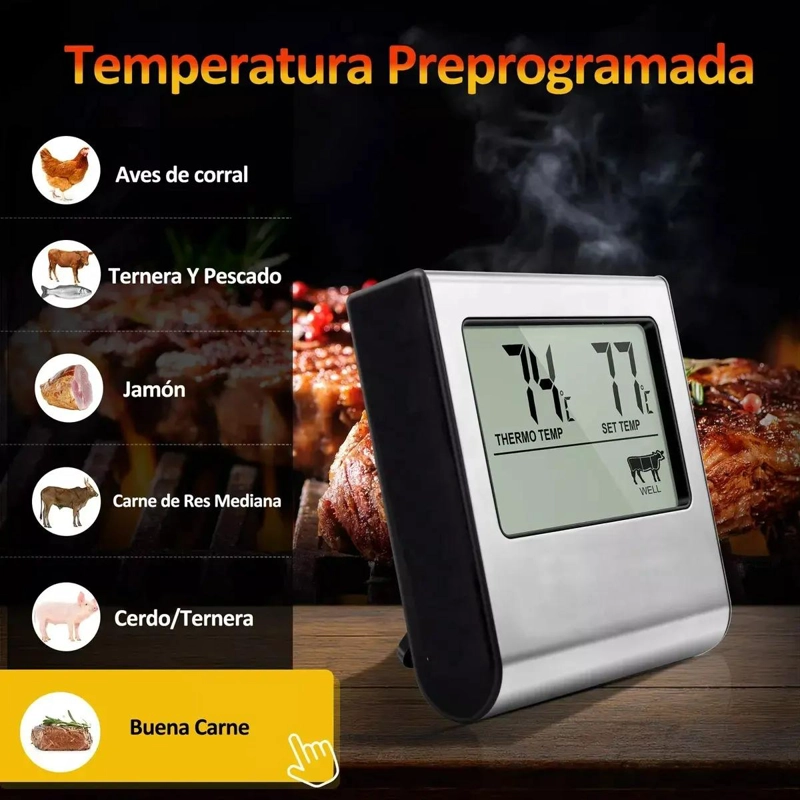 TERMOMETRO DIGITAL PARA CARNES IDEAL PARA ASADOS Y PARRILLAS - 5