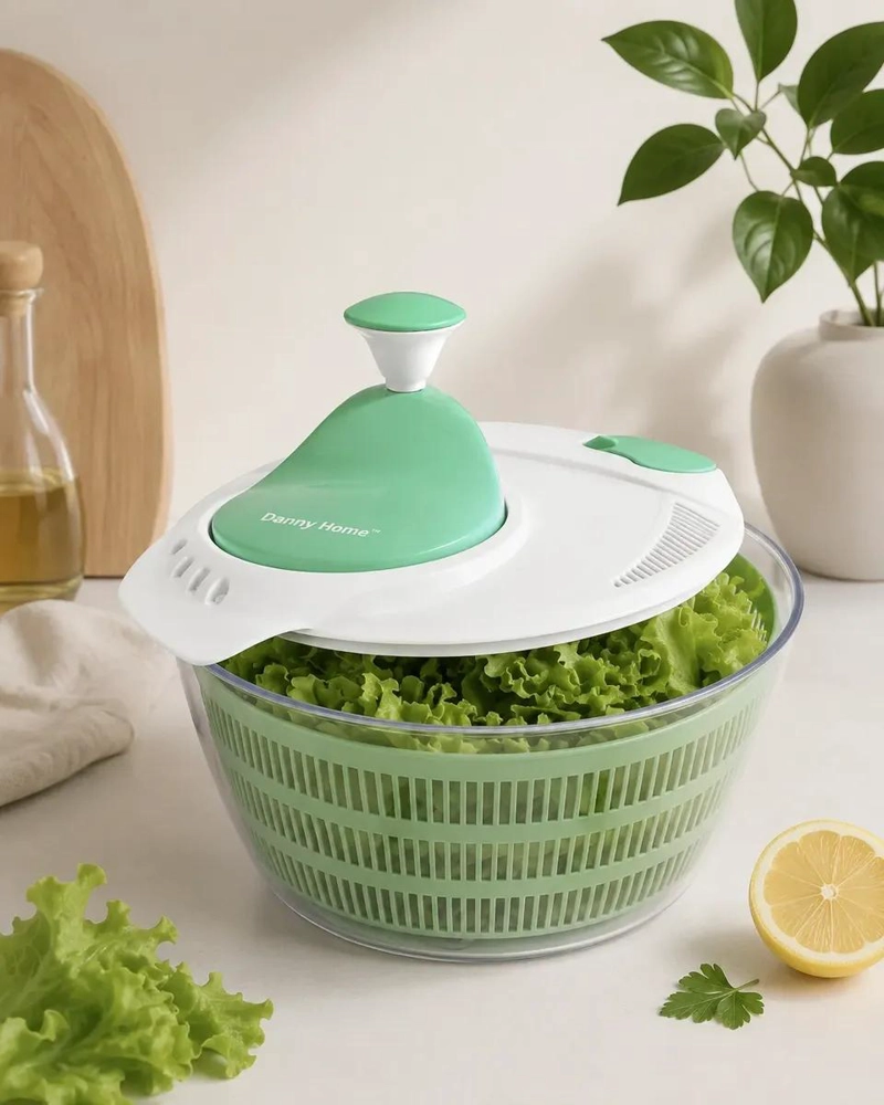 SECADOR MANUAL PARA VERDURAS CON BOWL Y COLADOR INTEGRADO - 2