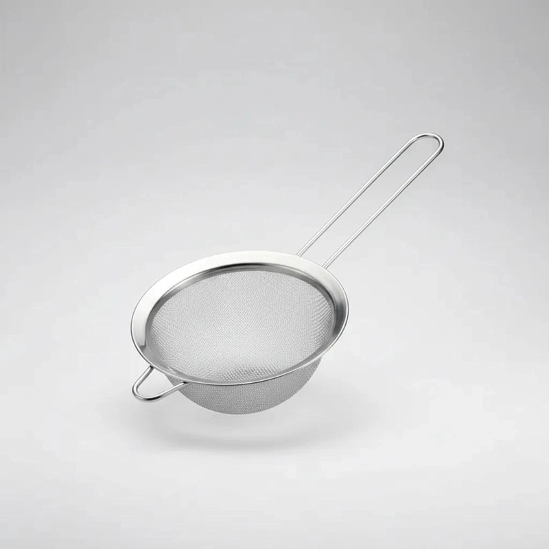 SET DE 12 COLADORES DE MALLA FINA DE ACERO INOXIDABLE DE 20 CM - 4