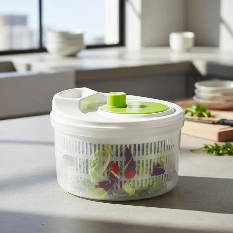ESCURRIDOR CENTRIFUGADOR PARA VERDURAS Y VEGETALES CON SECADO EFICIENTE - 1