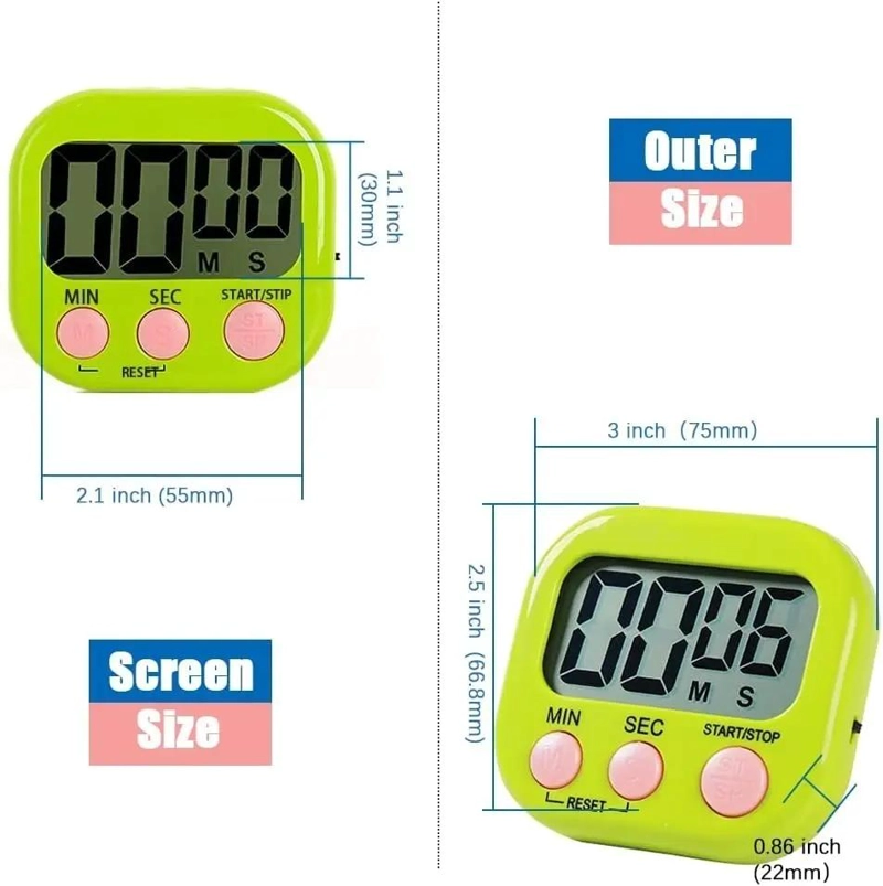 TEMPORIZADOR DIGITAL PARA COCINA CON RELOJ INTEGRADO Y FUNCIONES MULTIPLES - 2