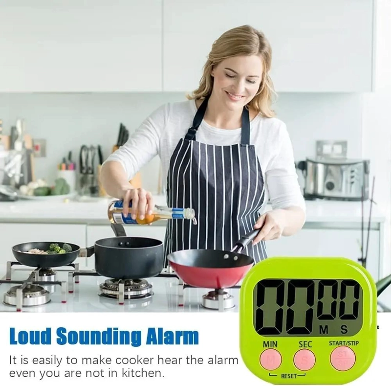 TEMPORIZADOR DIGITAL PARA COCINA CON RELOJ INTEGRADO Y FUNCIONES MULTIPLES - 3