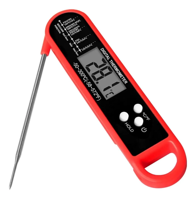 TERMOMETRO DIGITAL PARA COCINA CON SONDA Y MAGNETO HASTA 300 °C - 1