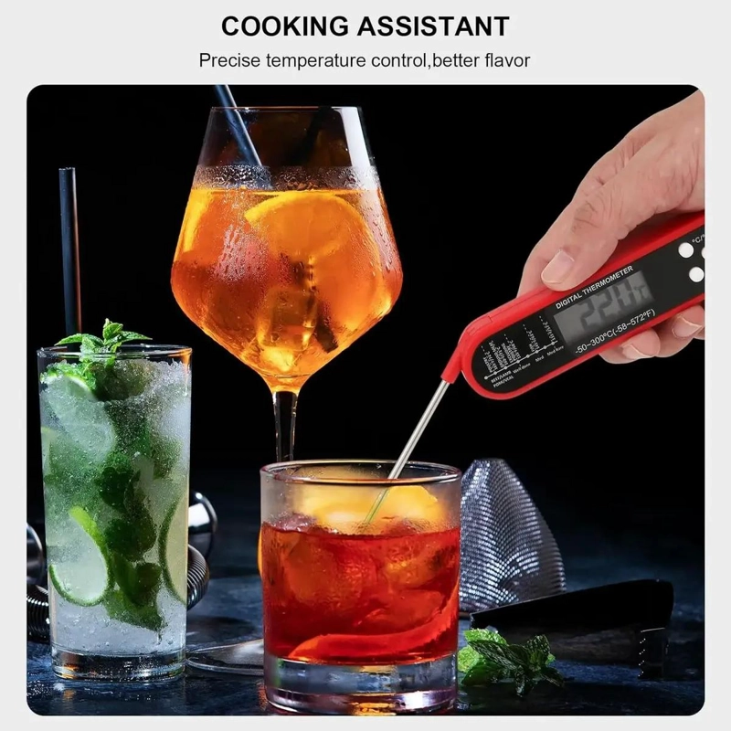 TERMOMETRO DIGITAL PARA COCINA CON SONDA Y MAGNETO HASTA 300 °C - 3