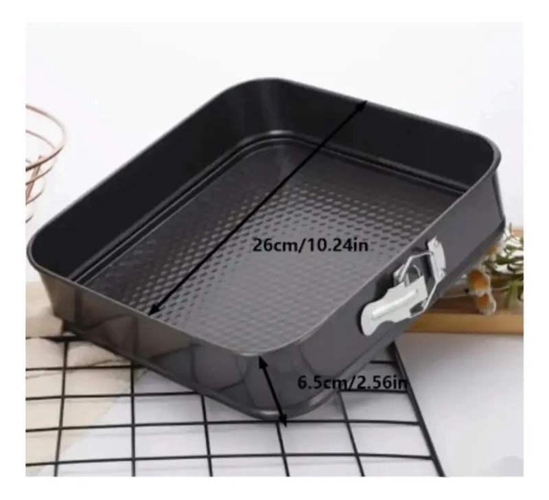 SET DE 3 MOLDES PARA PASTELES EN FORMAS CUADRADA, CIRCULAR Y CORAZON - 5