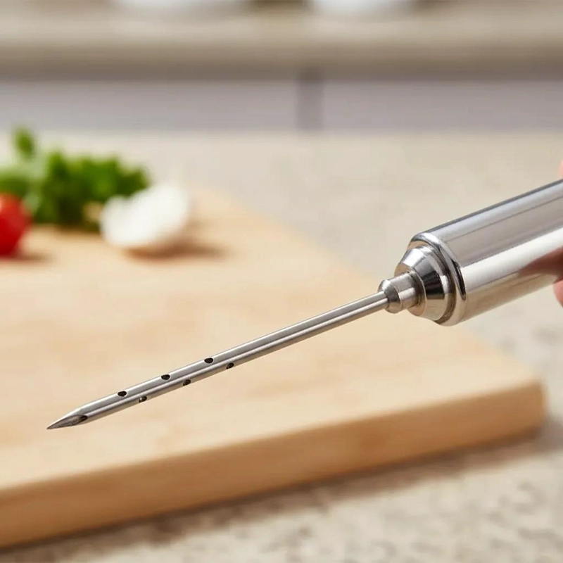 JERINGA DE COCINA PARA MARINADOS CON CUERPO DE ACERO INOXIDABLE - 5