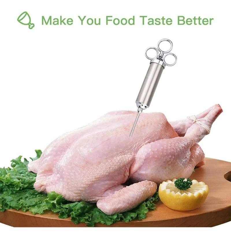 JERINGA PARA CARNES QUE PERMITE COCINAR JUGOSO Y COCIDO A LA VEZ - 4